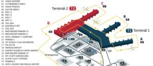 Plan aéroport de Prague